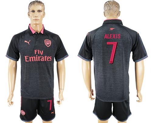 Arsenal #7 Alexis Black/Red Soccer Club Jersey - Click Image to Close